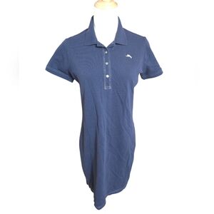 Tommy Bahama Navy Blue Polo Dress with Embroidered Logo
